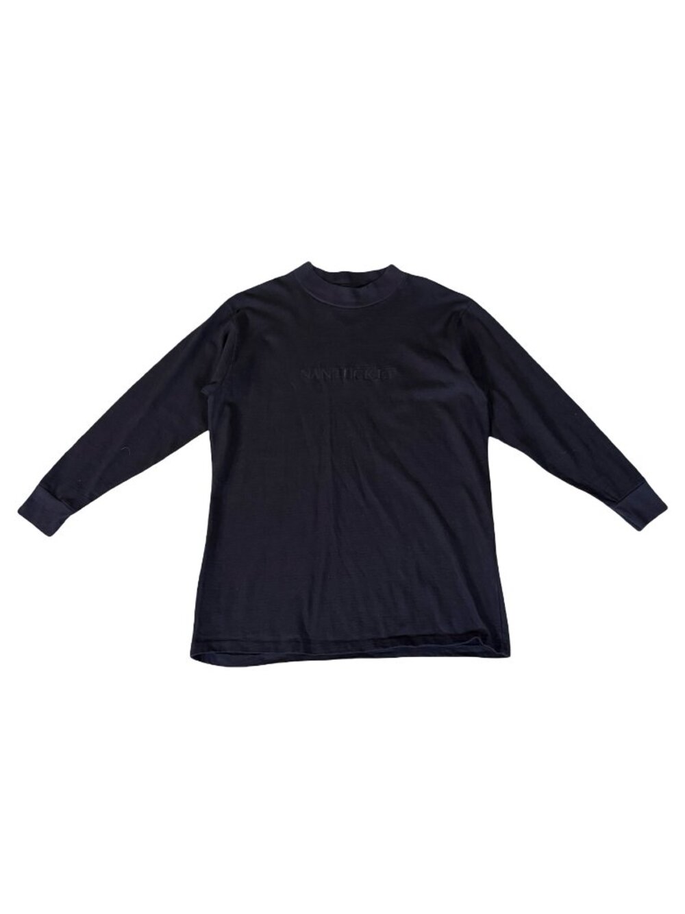 Vintage 1990s Nantucket Black Long Sleeve T-Shirt Made in USA